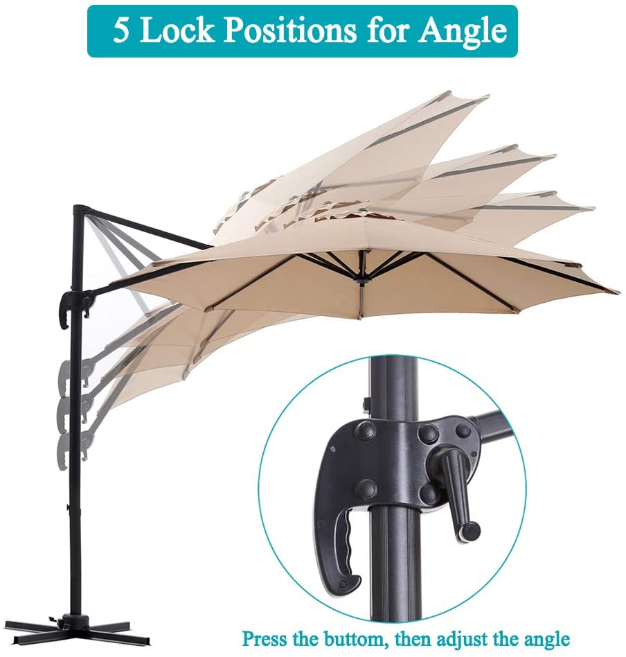 Umbrella sidepole cantilever